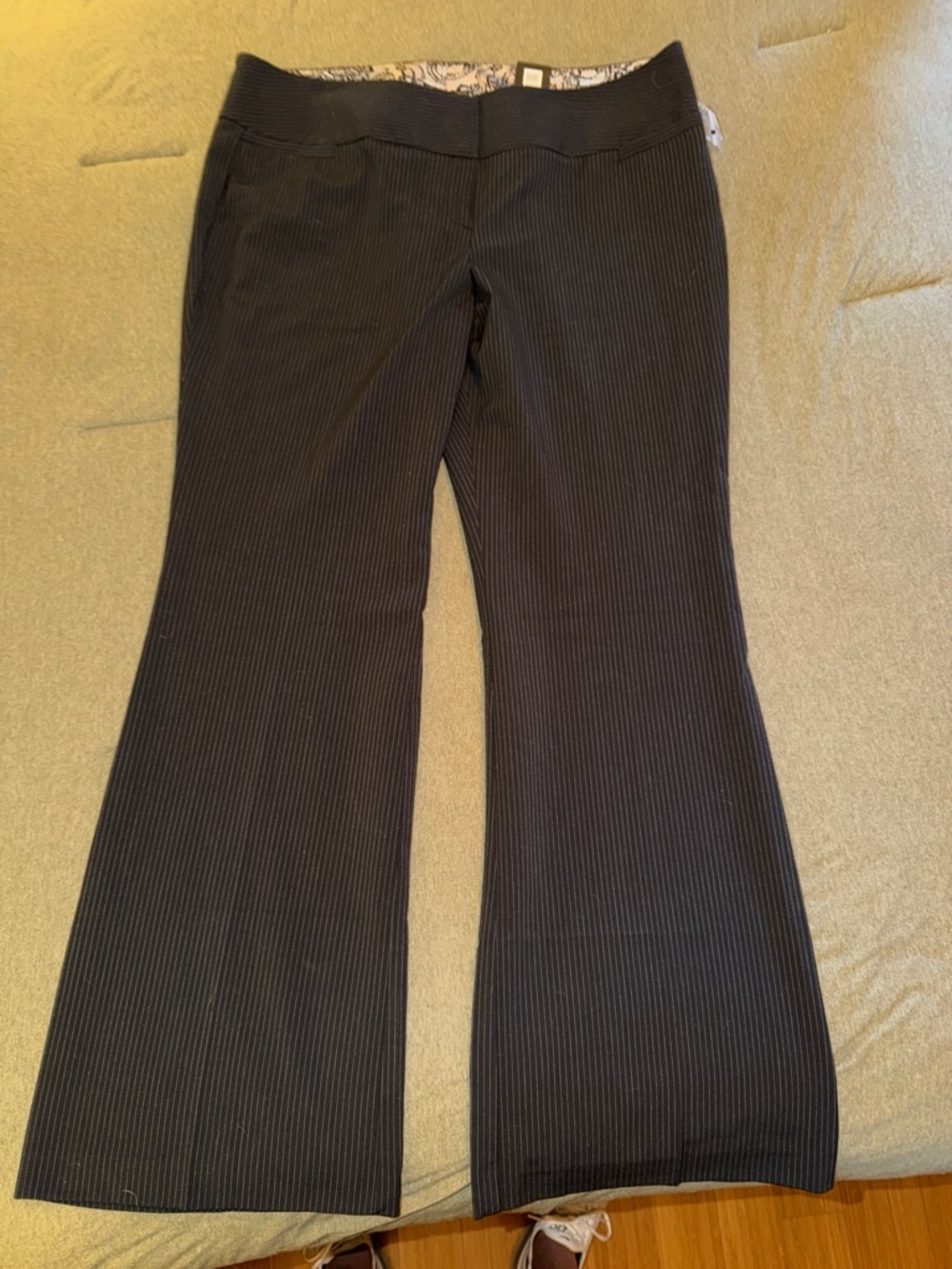 NWT Black Ribbed Wide-Leg Dress Pants SIZE 16